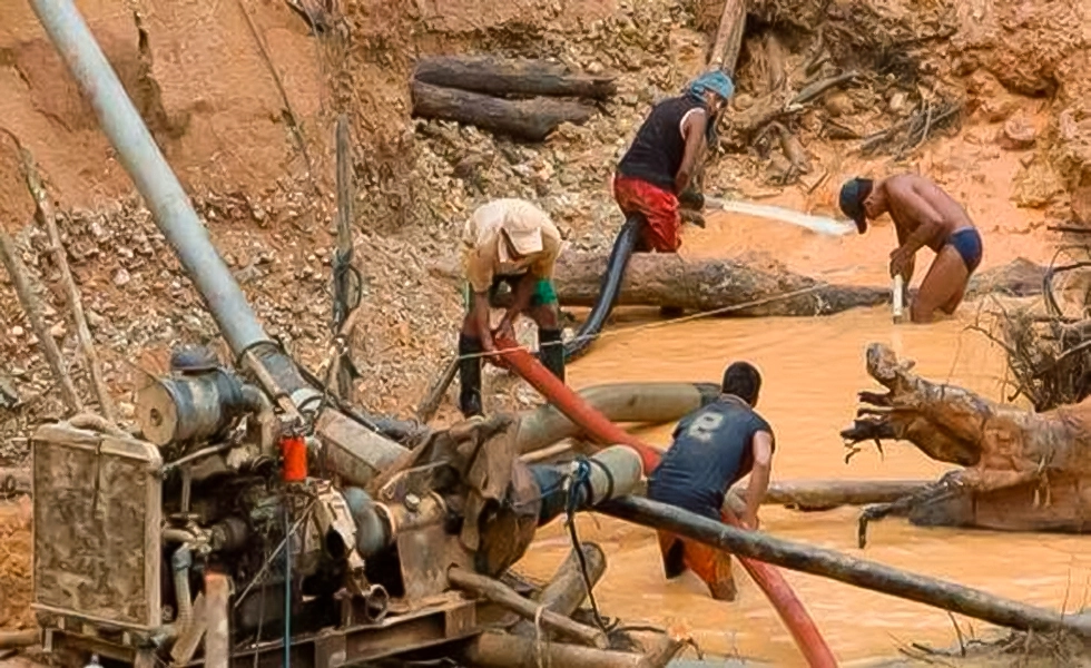 Extracción ilegal de minerales