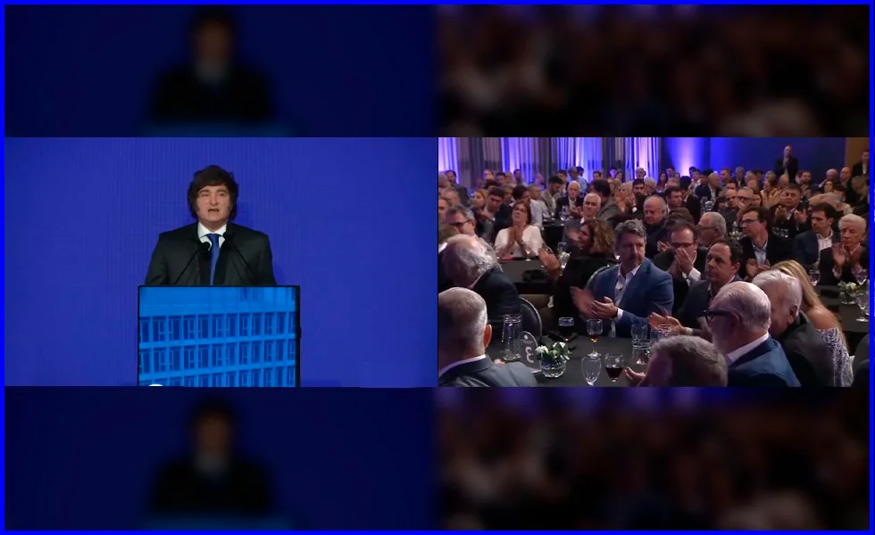 Javier Milei en la Bolsa de Comercio de Córdoba