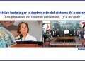 Sigue la destrucción de las pensiones